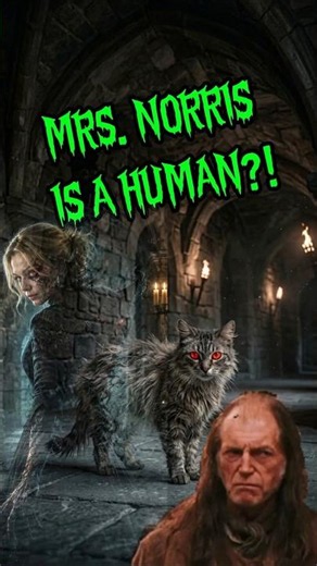 Is Mrs. Norris Actually a Witch?🐈‍⬛😱 #HarryPotter #HarryPotterTheory