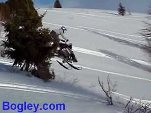 Huge Snowmobile Crash