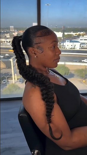 Trendy ponytail tutorial #hairstyles #braidedponytail #newhairstyle2025 #sleekstyle #shorts #houston