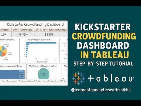 Kickstarter Crowdfunding Dashboard in Tableau | Step-by-Step Tutorial
