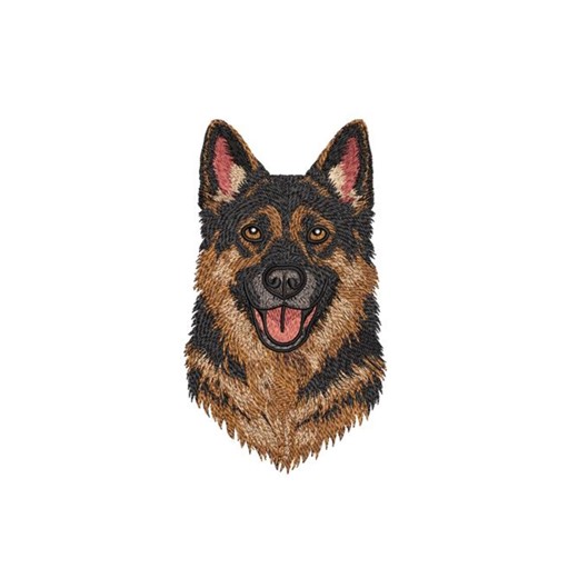 German Shepherd Portrait Embroidery Design | Realistic Dog Head | 5x7 Hoop Machine Embroidery File - Etsy
