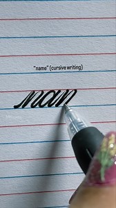 18K views · 151 reactions | “name” (cursive writing). . . . . . . . ....