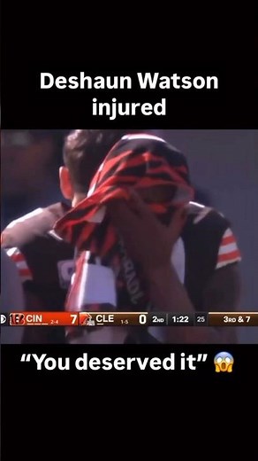 Deshaun Watson injured crowd cheers “you deserved it!” 😱