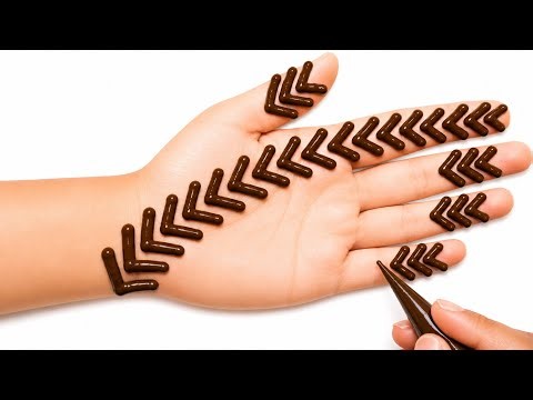Very easy beautiful mehndi design | mehndi design new trick | front hand stylish easy mehndi design