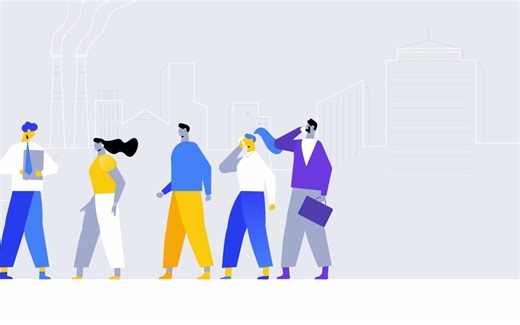 【二维动画】Vidico视频公司插画风格动态设计网站介绍MG运动图形《EasyWeb》品牌宣传产品解说动画 70