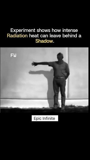 Intense Radiation Leaves Behind a Shadow: Experiment Revealed #scienceexperiment #heat #radiation