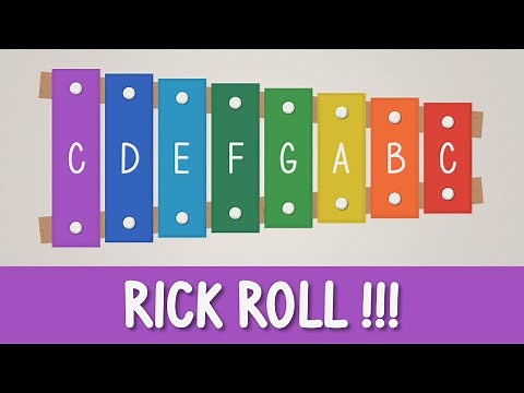 How to play Never Gonna Give You Up on a Xylophone - Easy Songs - Tutorial