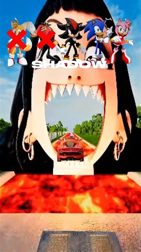 Sonic vs Shadow – Lava Run😱😱 #beamngexperiments #beamngrao