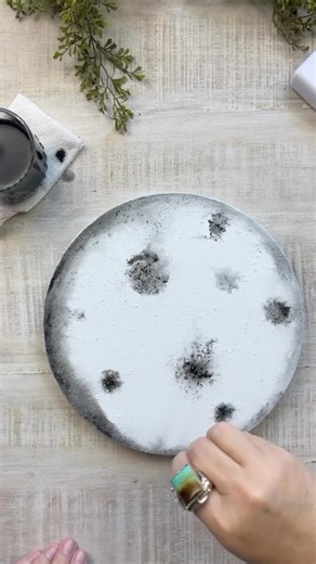 25K views · 296 reactions | I am simply mesmerized by the moon. Full moons, crescent moons, the phases…. All of it. This moon art is so easy to make, either with a round canvas or by drawing a circle on watercolor paper first. Salt is the secret to getting that gorgeous texture - isn’t it a dreamy effect? Anyone else love moon gazing? | The Shabby Creek Cottage | Facebook