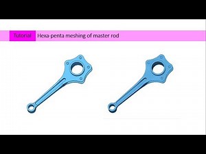 Hexa-penta meshing of master rod in hypermesh
