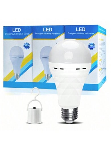 Portable Rechargeable Light Bulbs Emergency Light Bulb For Power Outages, Led Bulb 70 Watt Equiv,Rechargeable Light Bulb 1200mAh Battery Backup Light Bulbs For Daily, Emergency Use | SHEIN