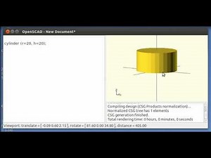 Micro-tutorial OpenScad 3: Cilindros (3/16)