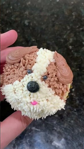 Turn Cupcakes into Adorable Buttercream Dogs 🐶 | Easy Piping Tutorial!