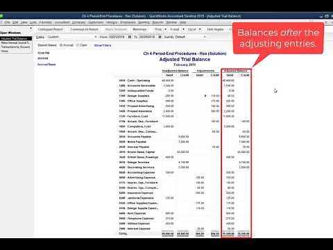 QuickBooks Desktop Adjusted Trial Balance Report