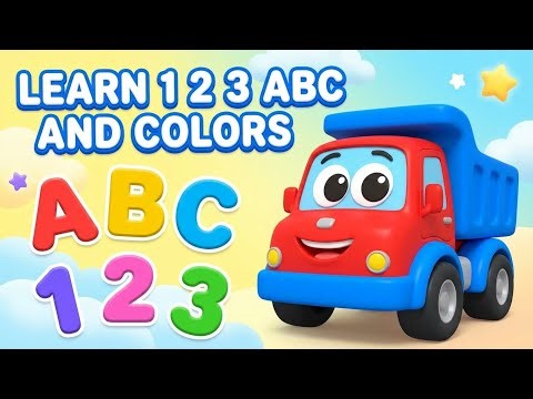 Kids Learning Video | Learn with Trucks (Colors, Numbers, Alphabets) | Learn Colors | Learn ABC