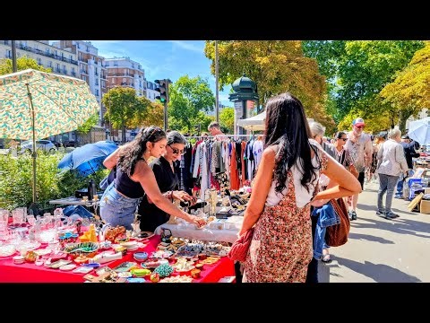 Paris France🇨🇵FLEA MARKET in PARIS🔥ANTIQUE old Things🏺STREET sale shopping💸Marchés aux puces🪞4K60fps