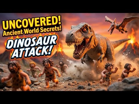 Ancient Humans vs Dinosaurs: Epic Prehistoric Clay Battle Mini World! Diorama Toys