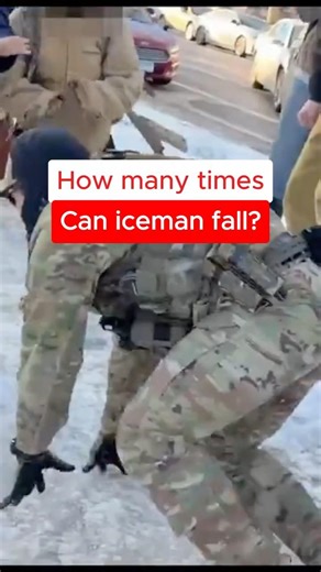 ICEman contest - the champion of falls! #ice #funnyshorts #fails #illegalimmigration