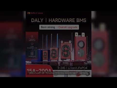 Daly BMS 4s Balance 18650 battery Li-ion Lifepo4 3s 8s 13s 14s 16s 24S 12V 24v 36v 48v 60V 72V 100A