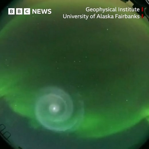 26K views · 85 reactions | Would you think this was an alien invasion?  This ‘mysterious spiral’ baffled those on the lookout for the northern lights in Alaska. But the cause of the formation was soon revealed. It's believed that it was caused by excess fuel that had been released from a SpaceX rocket that launched from California. BBC News #BBCNews | BBC One | Facebook