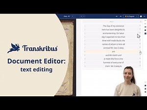 Transkribus Document Editor: text editing
