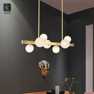 [Hot Item] Restaurant Pendant Lights Cafe Dining Chandeliers Bar Glass LED Lamps