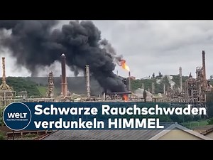 FLAMMENDES INFERNO: Heftige Explosion in Raffinerie bei Durban - Mitarbeiter teils schwer verletzt