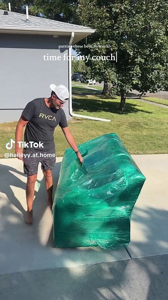 I got my couches moved in!! #renovation #day1 #moveinday #remodel #newhome