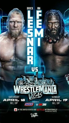 WrestleMania 42 Opening Matches Reveal! 💥 #brocklesnar #obafemi #wrestlemania #wrestlex