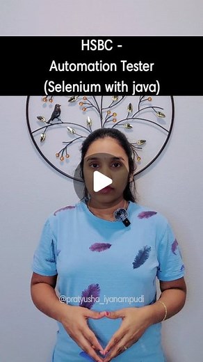 Pratyusha Iyanampudi | HSBC - Automation Tester (Selenium with java) 📍Hyderabad, Pune ✅️ @pratyusha_iyanampudi #fresherjobs #jobupdates #itjobs... | Instagram