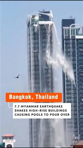 Earthquake Shakes Rooftop Pools in Bangkok Thailand