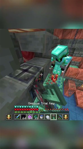 Our luck was INSANE in this trial chamber #minecraft #shorts
