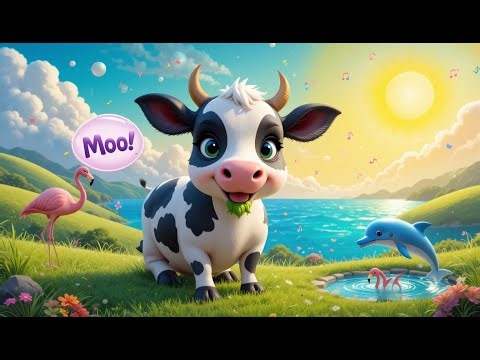 Five Baby Cow Counting Song 🐄🎵 | Nursery Rhymes & Baby Songs for Toddlers | Learn Numbers 1 to 5