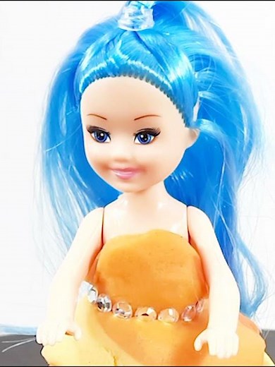 DIY How to Make New Amazing Play Doh Dresses for Disney Princesses #Shorts # 8