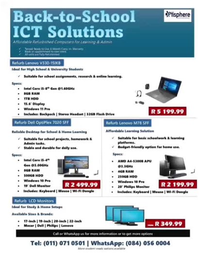 Reliable Computers for Back to School Success