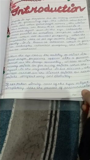 CLASS 10TH PHYSICS FiILE OF DEFECTS OF VISION .......👀😊......#class10 #physics#science*cbse #class10