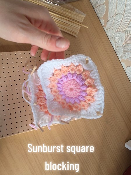 Mastering the Crochet Blocking Technique for Sunburst Squares
