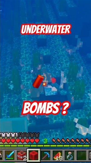 (How to use TNT Underwater) Minecraft #minecraft #gaming 