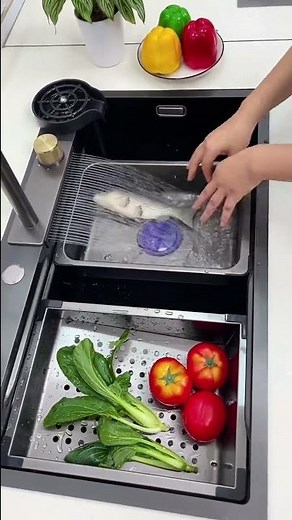 Lefton Kitchen Sink Set With Rainfall Faucet & Pull-Out Faucet & Drain Basket & Cutting Board KS2203