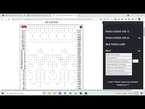 How to use Punchcards.ru to make your own Knitting Machine Punchcard