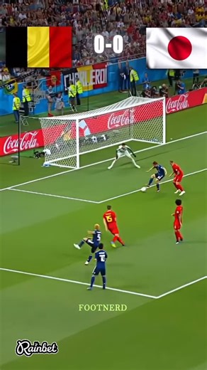 Iconic Sports Moments on Instagram: "Belgium vs Japan in the 2018 FIFA World Cup Round of 16 was a game that had everything—drama, tension, and an unforgettable finish. Japan shocked everyone by taking a 2–0 lead early in the second half with stunning goals from Genki Haraguchi and Takashi Inui. Belgium, one of the tournament favorites, suddenly found themselves on the brink of a huge upset. But the Red Devils refused to give in. Jan Vertonghen’s looping header pulled one back, and Marouane Fell