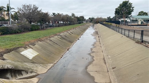 Santa Maria's water basins and network of canals mitigates storm water flow