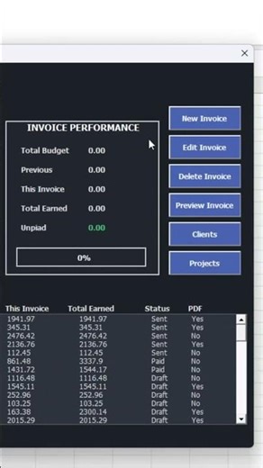 Track Every Invoice Automatically in Excel #excel #vba #spreadsheet