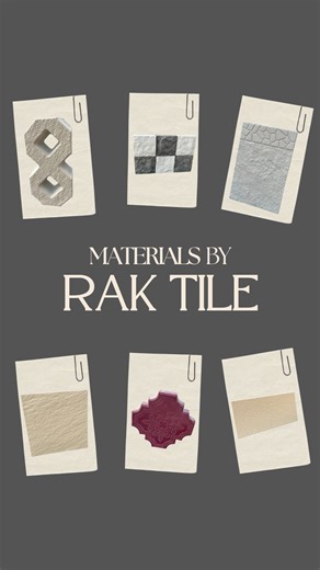 MATERIALS BY RAK TILE | @rak.tile DM us to know more 🤍 . . . . . . . . . . . . . . . . . . . . . . . . . . . . . . . ; . [raktile uae,interlock tiles,outdoor pavers UAE,cobblestone UAE,grass pavers UAE,marbles and granites UAE] | RAK TILE
