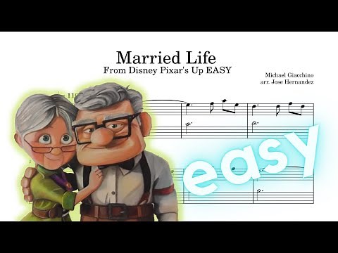 Married Life – Michael Giacchino EASY version | Sheet Music + Piano Tutorial