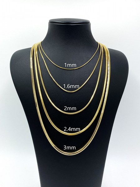 14k Solid Gold Round Snake Chain Necklace Real Yellow Gold Round Snake Necklace - Etsy