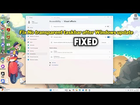 (FIXED) No transparent taskbar after Windows update