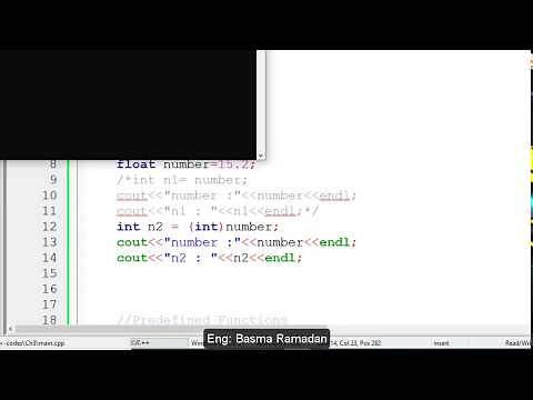 Type cast operator in c++ with example| تحويل المتغيرات فى السي بلس بلس|c++ course arabic :كورس c++