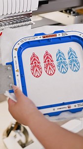 More earring designs are here! Time to fire up your machines and get stitching! Curious about the magic behind THE VISION? Click the link to find out: https://shop.100horse.com/?invitation_code=0000FZ4003 #baiembroiderymachine #smallbusiness #earrings #embroiderydesign #embroideryartist #machineembroidery #foryou #embroiderywork #customembroidery #embroiderylove #embroiderybusiness #embroiderydesigns | BAi Embroidery Machine