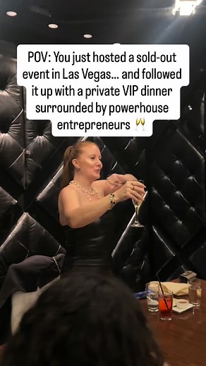 After we had our SOLD OUT Event we hosted a private VIP Dinner for 12 entrepreneurs ( that sold out as well) picked them up in a private limo and headed to a 5-star restaurant ✨ These are the rooms that shift your mindset… The conversations that elevate your vision… And the environments that remind you you’re meant for MORE. If you want to catch the next AOB event coming early 2026 instant access to 14 ready-to-watch classes, business credit training, funding strategies, real estate game, and mo